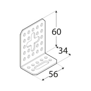 KRD 6 – Colțar reglabil 60x34x56x2,0 , doublesided