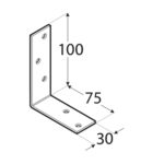 KB1 – Colțar construcții 100x75x30x3,0 mm