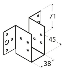 WL 6 – Papuc grindă sarcină ușoară 38x71x1,0 mm