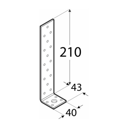 KK11 - Colțar de ancorare 210x43x40x4,0 mm KK11 – Colțar de ancorare 210x43x40x4,0 mm
