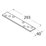 LG3 – Conector plat, material gros 293x40x5,0 mm