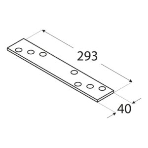 LG3 – Conector plat, material gros 293x40x5,0 mm