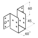 WL 9 – Papuc grindă sarcină ușoară 60x60x1,0 mm