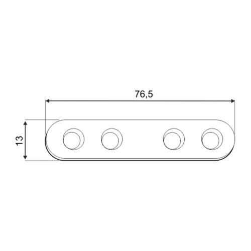 FLW 80 Conector plat 76,5x13x2,0 mm (pachet 4 buc.) FLW 80 Conector plat 76,5x13x2,0 mm (pachet 4 buc.)