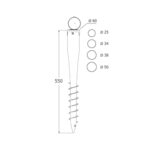 PWO 60/550 Suport stâlp pentru înșurubat 60x550x1,7 PWO 60/550 Suport stâlp pentru înșurubat 60x550x1,7