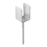 Suport stâlp lemn PSS80 articol 48115, corp tip U 81×125×80 mm, tablă 4 mm
