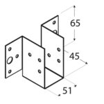 WL 8 – Papuc grindă sarcină ușoară 51x65x1,0 mm
