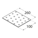 4414_w.png Placa Perforata pentru Imbinari Lemn 260x100x2 mm Zincat Argintiu PP14