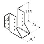 4522_w.png Papuc Grinda Tip A 70x155x75x2 mm Zincat Argintiu WB22