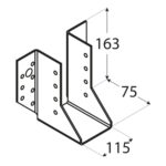 Papuc Grinda Tip A 115x163x75x2 mm Zincat Argintiu WB33