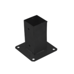 Suport Stalp Lemn Patrat cu Talpa pentru Beton 91x150x1.5 mm Negru PSP90