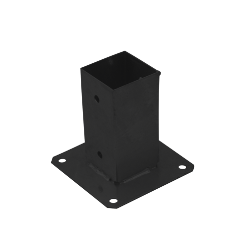 48422_zb.png Suport Stalp Lemn Patrat cu Talpa pentru Beton 91x150x1.5 mm Negru PSP90