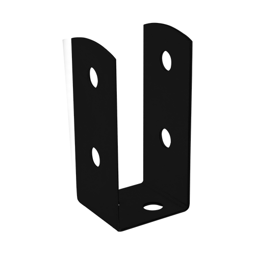 49400452_zb.png Suport Stalp Lemn Tip U cu Baza Mascata pentru Beton 45x45x100x2 mm Negru PSOL45