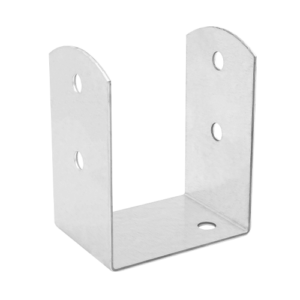 Suport Stalp Lemn 90mm Tip U cu Baza Mascata PSOL90