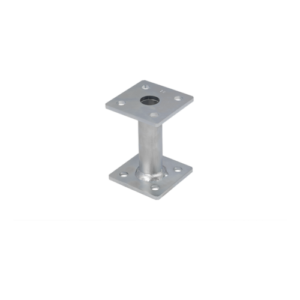 Suport Stalp Lemn Patrat Inaltat cu Talpa pentru Beton 80x80x100x4 mm Zincat la Cald PMF80/100