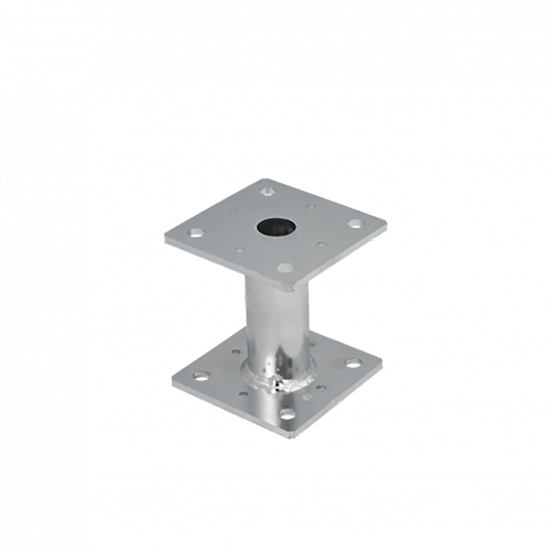 4948100_zb.png Suport Stalp Lemn Patrat Inaltat cu Talpa pentru Beton 100x100x150x4 mm Zincat la Cald PMF100/150