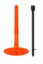 Diblu izolatie - cui plastic - mic Diblu portocaliu pentru izolatie cu cui plastic negru, varianta scurta