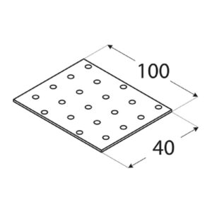 Placa Perforata 100x40x2 PP2