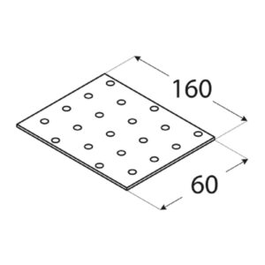 Placa Perforata 160x60x2 PP6