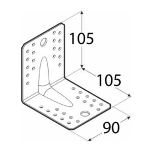Coltar Lemn Ranforsat 105x105x90x3 KP2