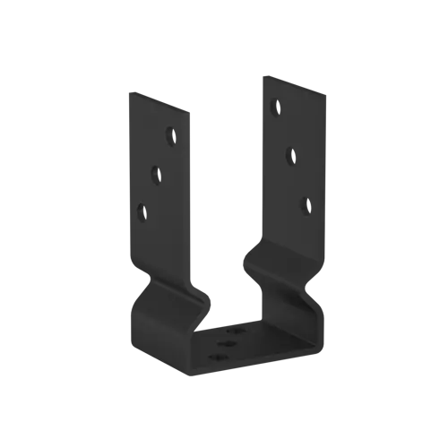 Suport Stalp 70 mm Tip U cu Nervura PSOZ70 Negru Suport Stalp 70 mm Tip U cu Nervura PSOZ70 Negru