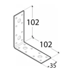 Coltar Lemn 102x102x35x2.5 KL6