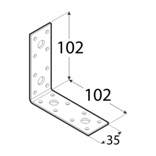 Coltar Lemn 102x102x35x2.5 KL6