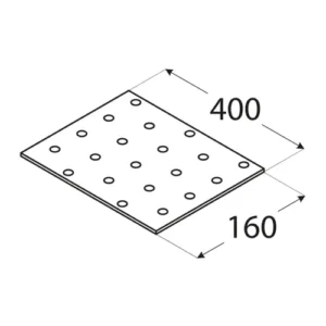 Placa Perforata 400x160x2 PP23