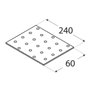 Placa Perforata 240x60x2 PP8