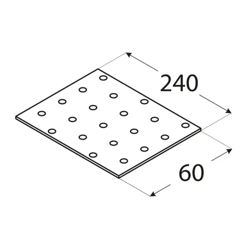 Placa Perforata 240x60x2 PP8