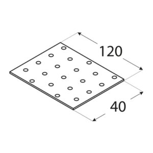 Placa Perforata 120x40x2 PP3