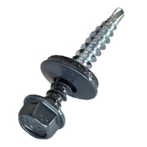 Suruburi Autoforante Cap Hexagonal 4.8x35 mm Gri Antracit Ral 7016 cu saiba EPDM - 250 Buc/cutie