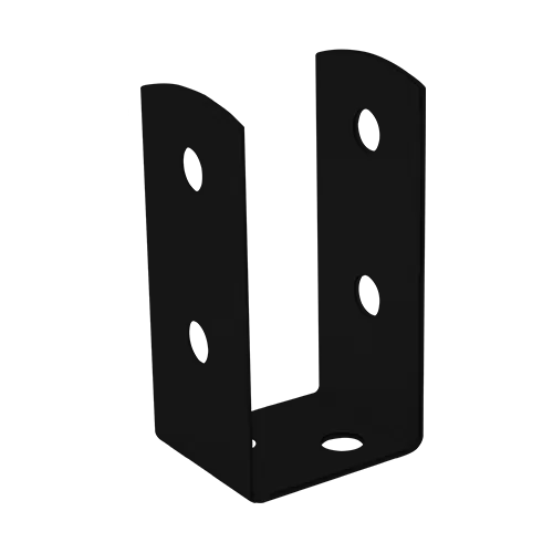 Suport Stalp Lemn 50mm Tip U cu Baza Mascata PSOL50 Vopsit Negru Suport Stalp Lemn 50mm Tip U cu Baza Mascata PSOL50 Vopsit Negru
