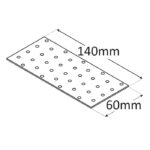 Placa Perforata 140x60x2 PP5