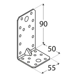 Coltar Lemn Ranforsat 90x50x55x2.5 KP3