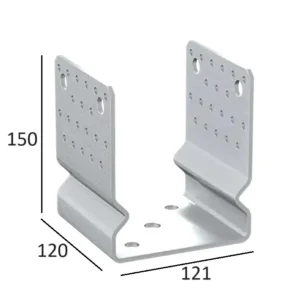 Suport Stalp 120 mm Tip U cu Nervura PSSOZ120