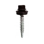 Surub Autoforant Cap Hexagonal 4.8x35mm Maro RAL 8019 cu saiba EPDM - 250 buc/cutie - 1 Surub Autoforant Cap Hexagonal 4.8x35mm Maro RAL 8019 cu saiba EPDM - 250 buc/cutie