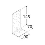 Coltar Lemn Ranforsat 145x70x90x2.5 KP8 - 1 Coltar Lemn Ranforsat 145x70x90x2.5 KP8