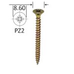 Holsuruburi Lemn Cap Inecat 6x45mm - 250buc/cutie - 1 Holsuruburi Lemn Cap Inecat 6x45mm - 250buc/cutie