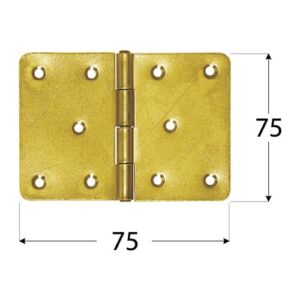 Balama Constructii pentru Lemn 75x75x1.8 mm Zincat Galben Z 75/75