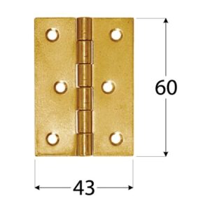 Balama Pafta pentru Lemn si Mobila 60x43x1 mm Zincat Galben ZS60