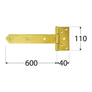 Balama Banda pentru Poarta Sarcina Grea 600x65x110x4 mm Zincat Galben ZBW600