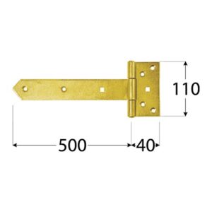 Balama Banda pentru Poarta Sarcina Grea 500x65x110x4 mm Zincat Galben ZBW500