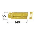 Zavor Poarta cu Tija Curbata si Ochi pentru Lacat 140x55x5 mm Zincat Galben WZW140 - 2 Zavor Poarta cu Tija Curbata si Ochi pentru Lacat 140x55x5 mm Zincat Galben WZW140