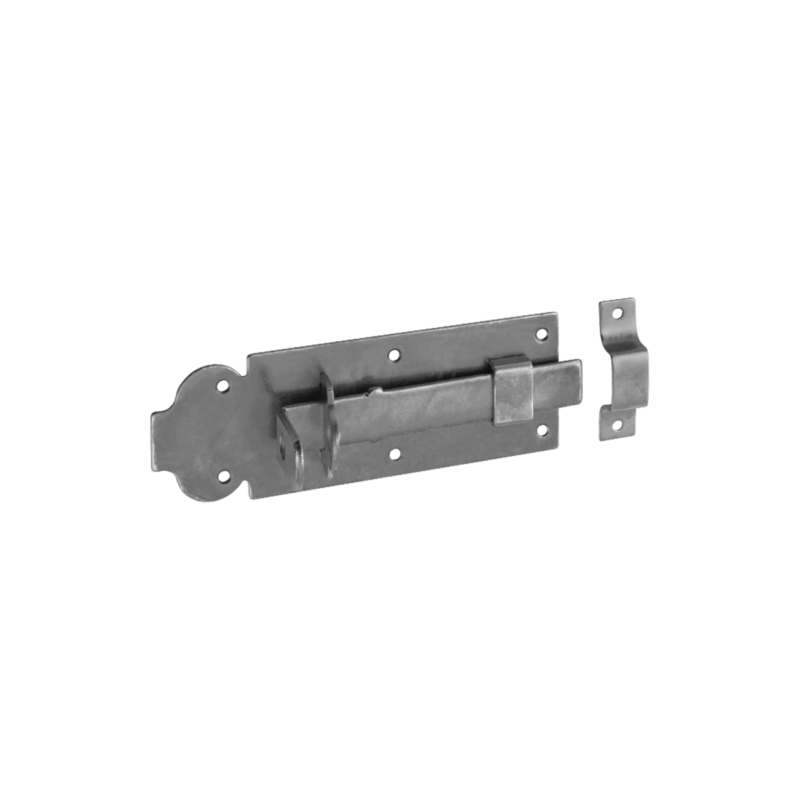 Zavor Poarta cu Tija Dreapta si Ochi pentru Lacat 180x65x6 mm Zincat Argintiu WZP180