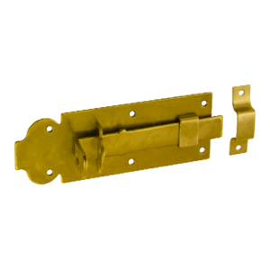 Zavor Poarta cu Tija Dreapta si Ochi pentru Lacat 180x65x6 mm Zincat Galben WZP180