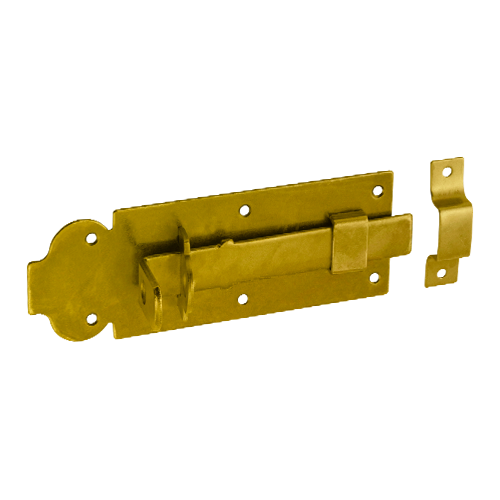 Zavor Poarta cu Tija Dreapta si Ochi pentru Lacat 180x65x6 mm Zincat Galben WZP180