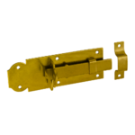 Zavor Poarta cu Tija Dreapta si Ochi pentru Lacat 160x55x6 mm Zincat Galben WZP160