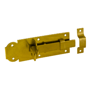 Zavor Poarta cu Tija Dreapta si Ochi pentru Lacat 160x55x6 mm Zincat Galben WZP160