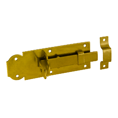 Zavor Poarta cu Tija Dreapta si Ochi pentru Lacat 160x55x6 mm Zincat Galben WZP160